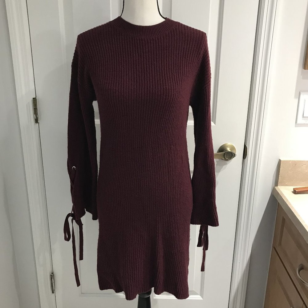 BP Tie Sleeve Ribbed Sweater Dress XS